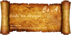 Csóka Alvina névjegykártya